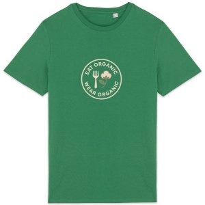 'Eat Organic Wear Organic' - Organic Cotton Lightweight T-Shirt Unisex