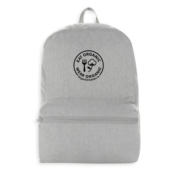 'Eat Organic Wear Organic' - Recycled Cotton Backpack