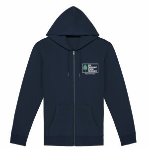 'Eat Organic Wear Organic' - Organic Cotton Zip-Up Hoodie Unisex