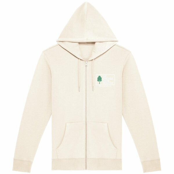 'Eat Organic Wear Organic' - Organic Cotton Zip-Up Hoodie Unisex