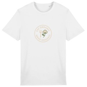 'Eat Organic Wear Organic' - Organic Cotton Lightweight T-Shirt Unisex