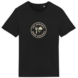 'Eat Organic Wear Organic' - Organic Cotton Lightweight T-Shirt Unisex