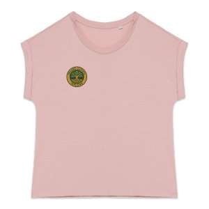 'Organic Badge' Cuffed Sleeve T-Shirt Women's