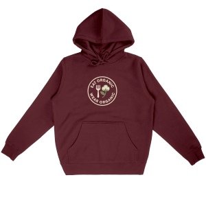'Eat Organic Wear Organic' - Organic Cotton Lightweight Hoodie Unisex