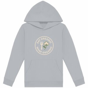 'Eat Organic Wear Organic' - Organic Cotton Kids Lightweight Hoodie