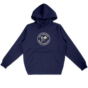 'Eat Organic Wear Organic' - Organic Cotton Lightweight Hoodie Unisex