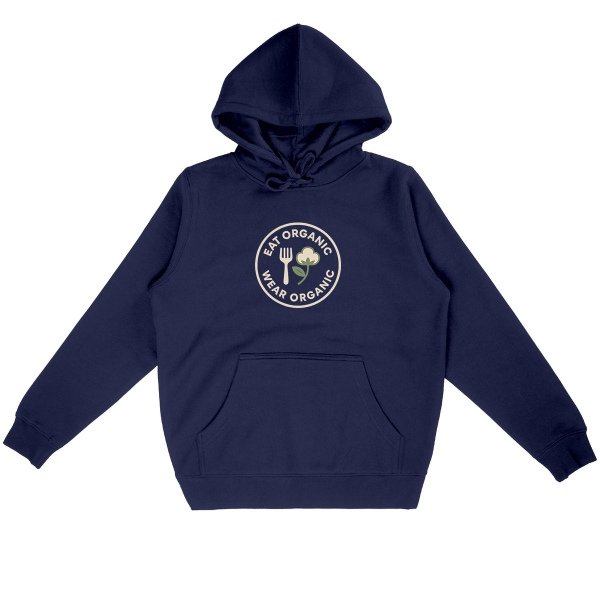 'Eat Organic Wear Organic' - Organic Cotton Lightweight Hoodie Unisex