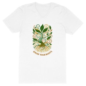 'Know Your Roots' V-Neck T-Shirt Men's