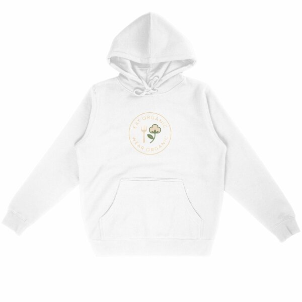 'Eat Organic Wear Organic' - Organic Cotton Lightweight Hoodie Unisex