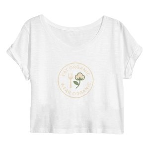 'Eat Organic Wear Organic' - Organic Crop-Top Women's