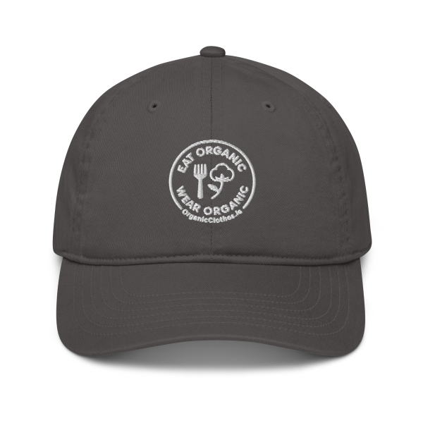 'Eat Organic Wear Organic' - Organic Denim Baseball Cap - Image 4