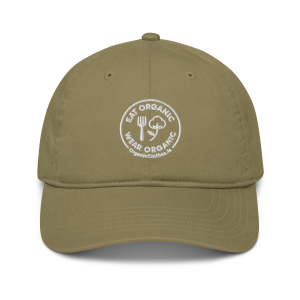 'Eat Organic Wear Organic' - Organic Denim Baseball Cap