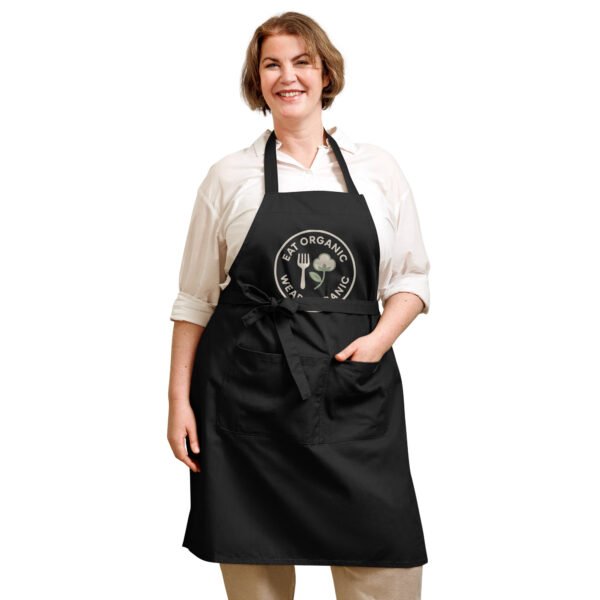 'Eat Organic Wear Organic' - Organic Cotton Apron - Image 4