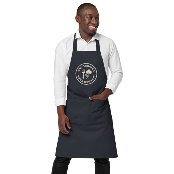 'Eat Organic Wear Organic' - Organic Cotton Apron - Image 2