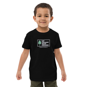 'Eat Organic Wear Organic' - Organic Cotton Kids T-Shirt Unisex