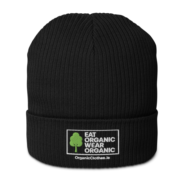 'Eat Organic Wear Organic' - Organic Cotton Beanie - Image 2