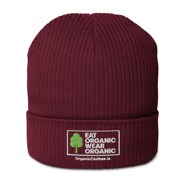 'Eat Organic Wear Organic' - Organic Cotton Beanie - Image 4