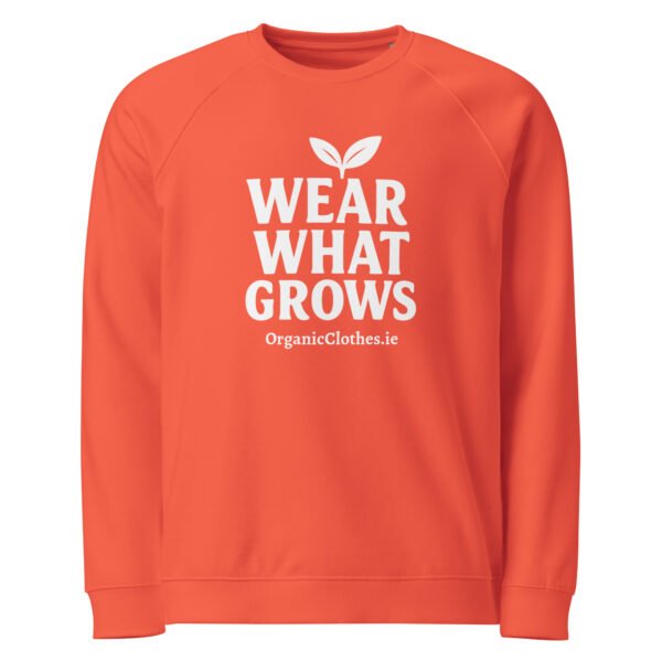 'Wear What Grows' - Organic Cotton Raglan Sweatshirt Unisex - Image 9