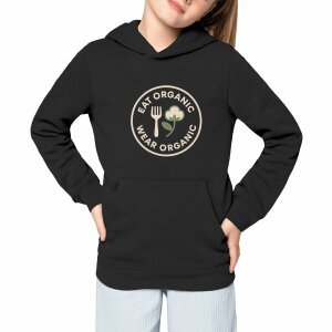 'Eat Organic Wear Organic' - Organic Cotton Kids Lightweight Hoodie