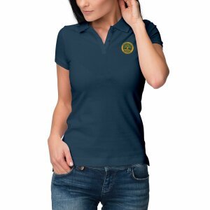 'Organic Badge' Lightweight Polo Shirt Women's