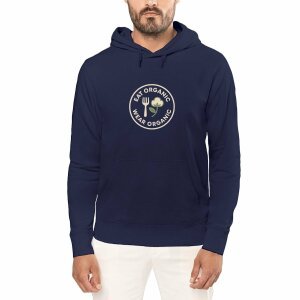 'Eat Organic Wear Organic' - Organic Cotton Lightweight Hoodie Unisex