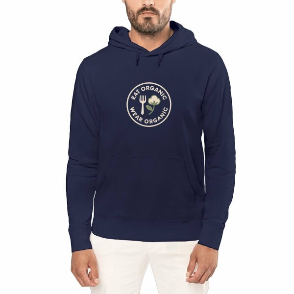 'Eat Organic Wear Organic' - Organic Cotton Lightweight Hoodie Unisex