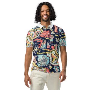Retro Hawaiian Unfinished Business Polo